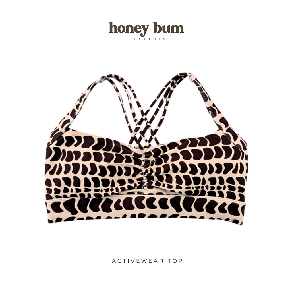 ACTIVEWEAR TOP - Ruched Front / Hebrew Shell