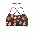 ACTIVEWEAR TOP - Criss-Cross Back / Plumeria